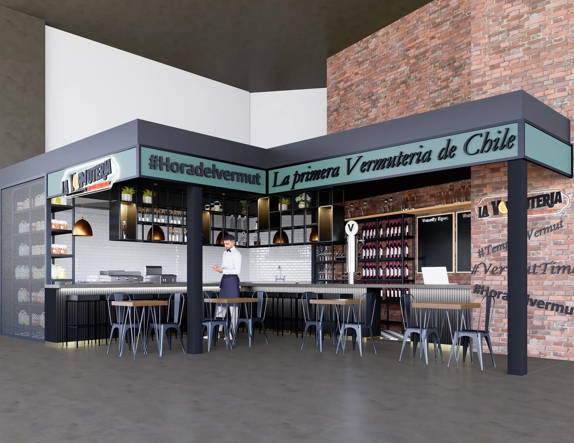 Render arquitectónico La Vermutería · Moreno·Sosa
